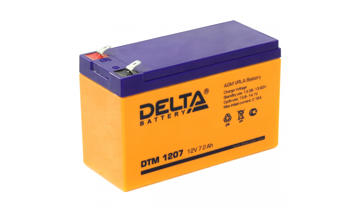 Аккумулятор Delta DTM 1207 (12V / 7Ah, AGM)