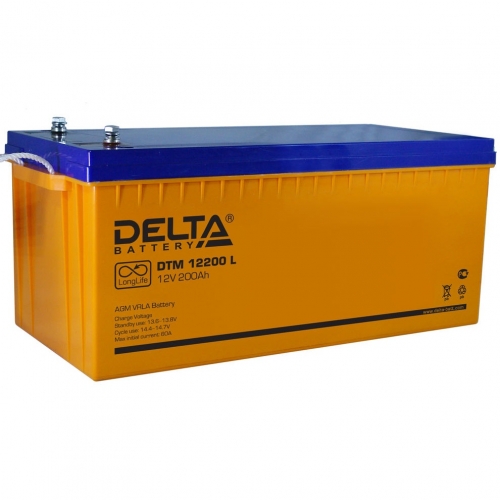 Аккумулятор Delta DTM 12200 L (12V / 200Ah, AGM)