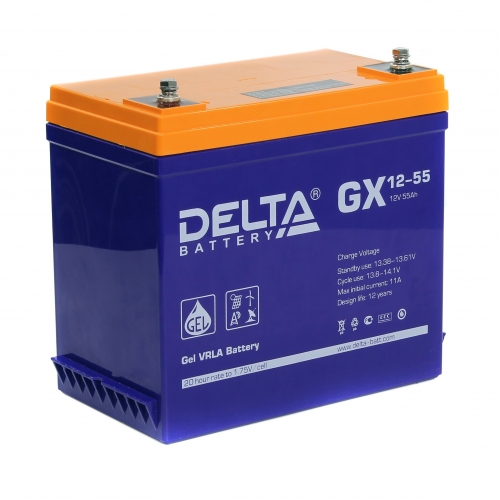 Аккумулятор Delta GX 12-55 (12V / 55Ah)